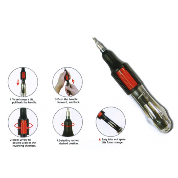 10-In-1 Quick Loading Precision Screwdriver With Ratchet
