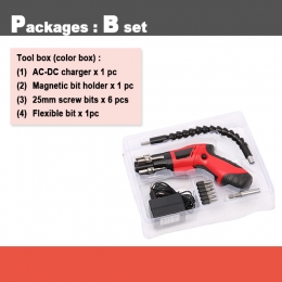 Kit de ferramentas de chave de fenda sem fio de troca rápida