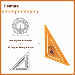 2-in-1 Protractor Angle Square