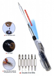 12-In-1 Extendable/Flexible Screwdriver With LED Light