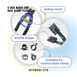 9 inch Widen Jaw Hose Clamp Pliers
