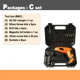4.8V Lithium Rechargeable Screwdriver Kit 