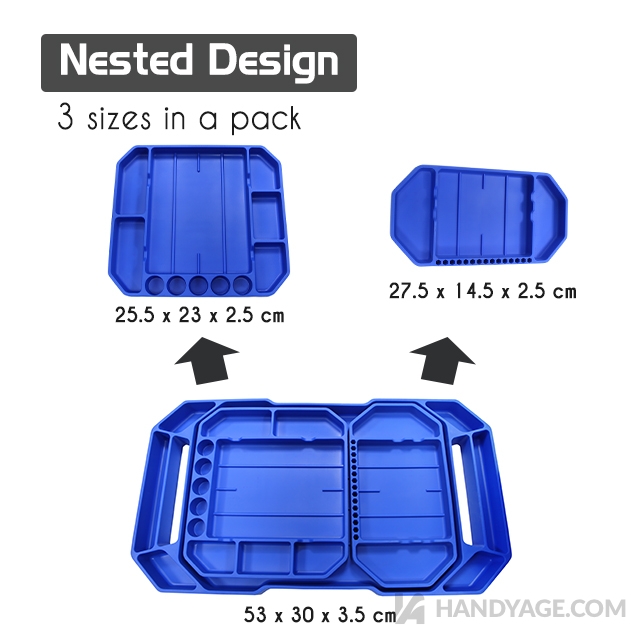Silicone Tool Tray Set (3 Piece)